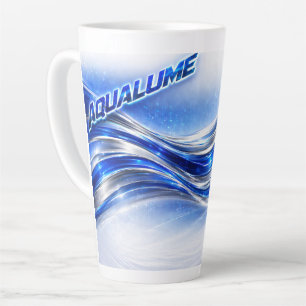 Aqualume Flow Shirt – Blaue Silberwellen-Energie D Milchtasse