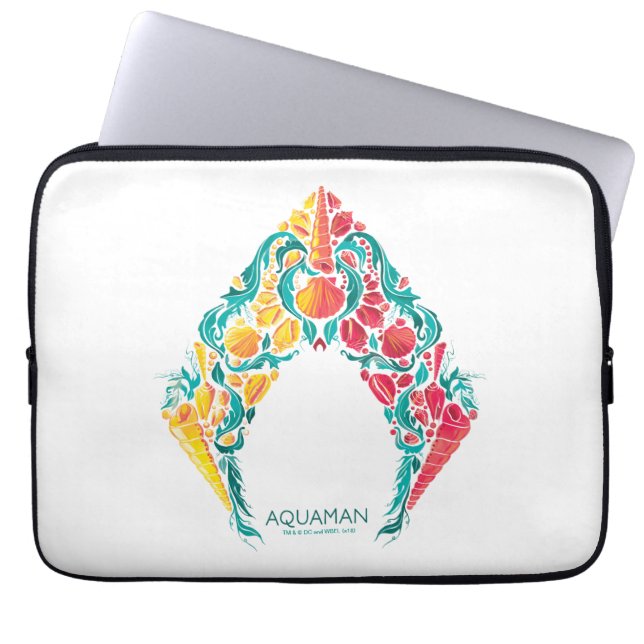 Aquaman | Aquaman & Mera Themed Seashell Logo Laptopschutzhülle (Vorderseite)