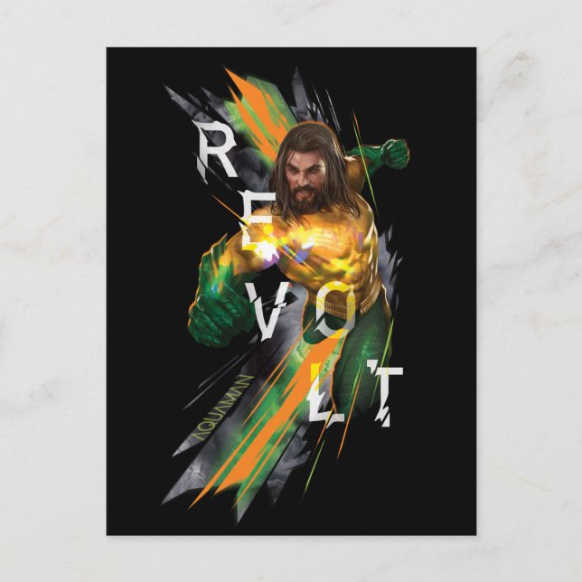 Aquaman | Aquaman "Revolt" Refrakted Graphic Postkarte (Vorderseite)