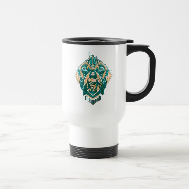 Aquaman | Aquaman & Trenchers Graphic Reisebecher (Rechts)