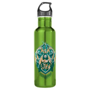 Aquaman   Aquaman u. Trenchers grafisch Edelstahlflasche