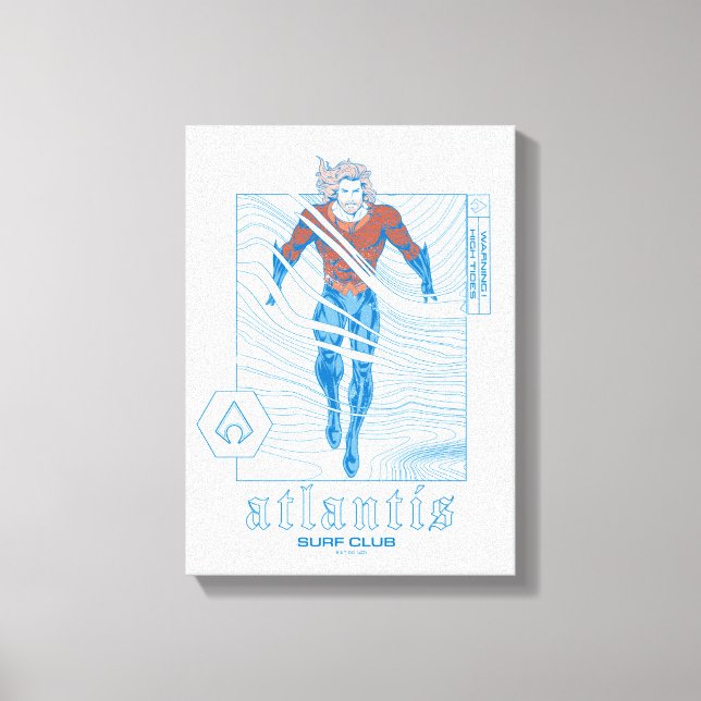 Aquaman - Atlantis Surf Club Leinwanddruck (Vorderseite)