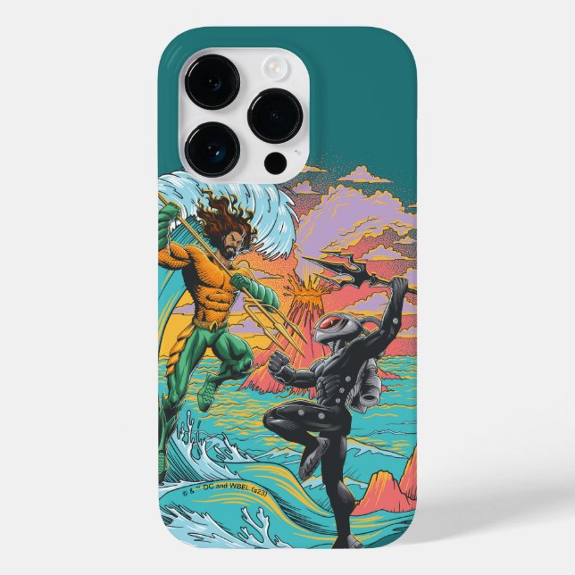 Aquaman & Black Manta Gezeitenwelle Case-Mate iPhone 14 Pro Hülle (Rückseite)