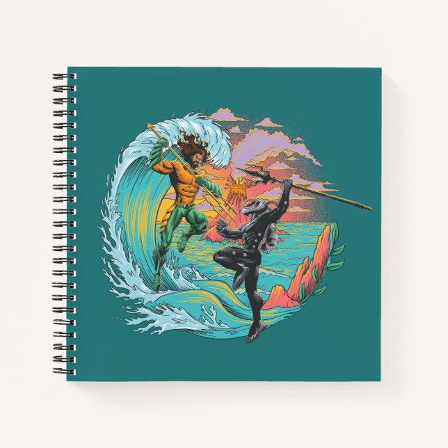 Aquaman & Black Manta Gezeitenwelle Notizbuch (Vorderseite)