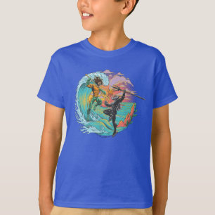 Aquaman & Black Manta Gezeitenwelle T-Shirt