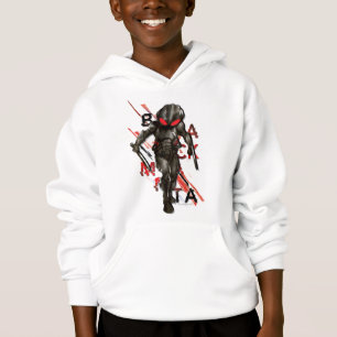 Aquaman Black Manta Scattered Typografy Graphic Hoodie