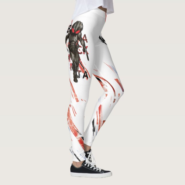 Aquaman | Black Manta Scattered Typografy Graphic Leggings (Rechts)