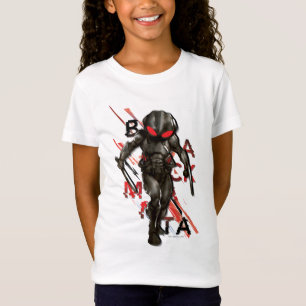 Aquaman   Black Manta Scattered Typografy Graphic T-Shirt