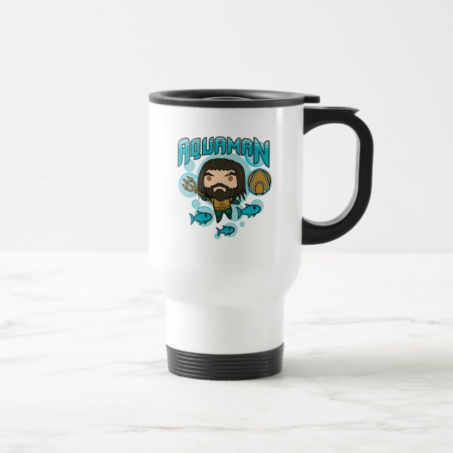 Aquaman | Chibi Aquaman Undersea Graphic Reisebecher (Rechts)