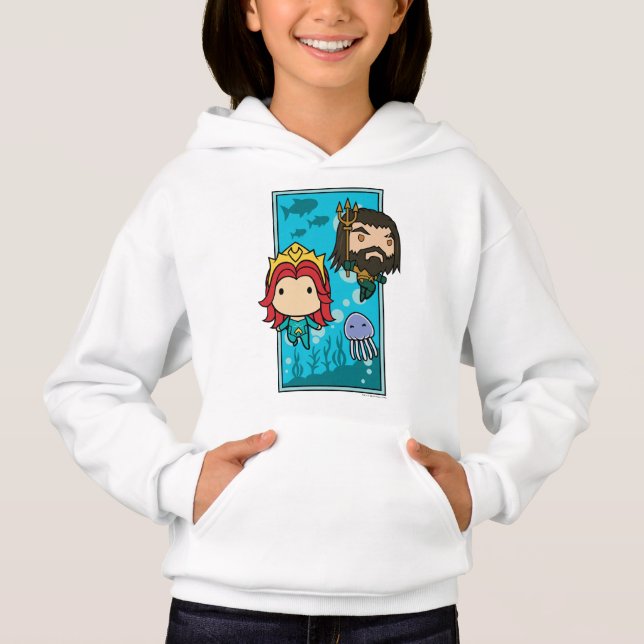 Aquaman | Chibi Mera & Aquaman Undersea Graphic Hoodie (Vorderseite)