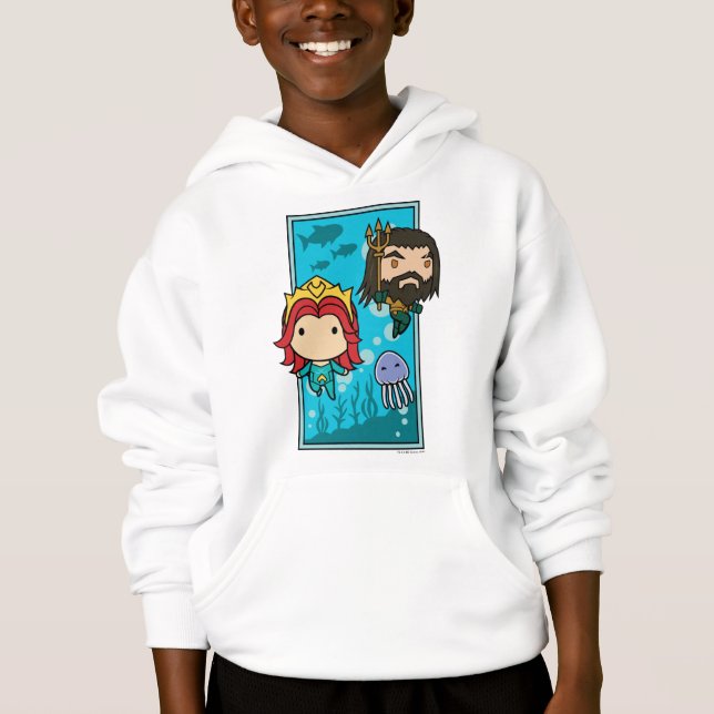Aquaman | Chibi Mera & Aquaman Undersea Graphic Hoodie (Vorderseite)