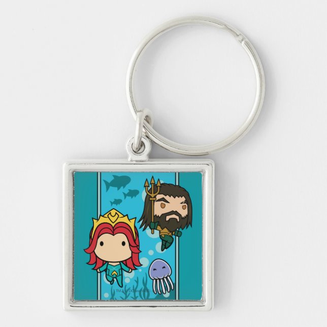 Aquaman | Chibi Mera & Aquaman Undersea Graphic Schlüsselanhänger (Vorne)