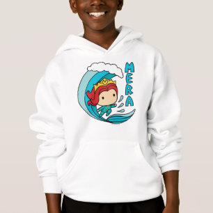 Aquaman Chibi Mera Riding Wave Graphic Hoodie