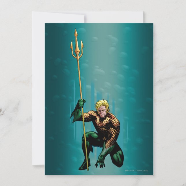 Aquaman Crouching Einladung (Vorderseite)