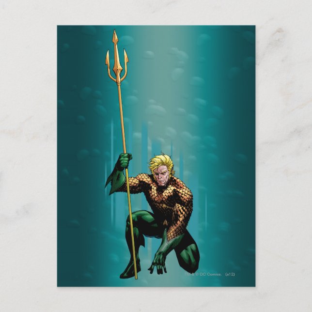 Aquaman Crouching Postkarte (Vorderseite)