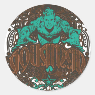 Aquaman - Es ist Showtime! Poster Runder Aufkleber