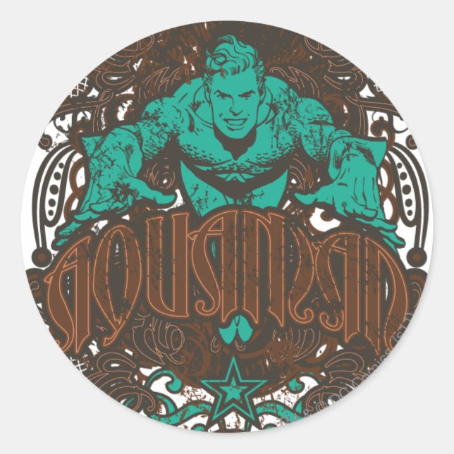 Aquaman - Es ist Showtime! Poster Runder Aufkleber (Vorderseite)