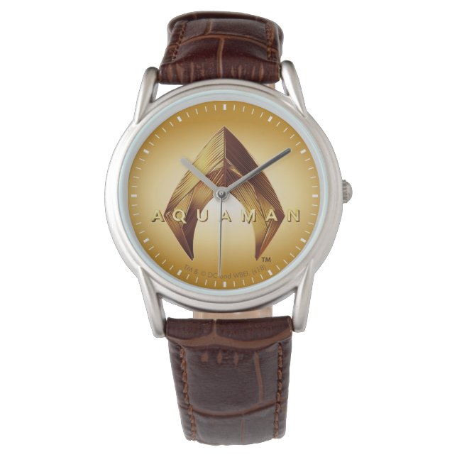Aquaman | Golden Aquaman Logo Armbanduhr (Vorderseite)