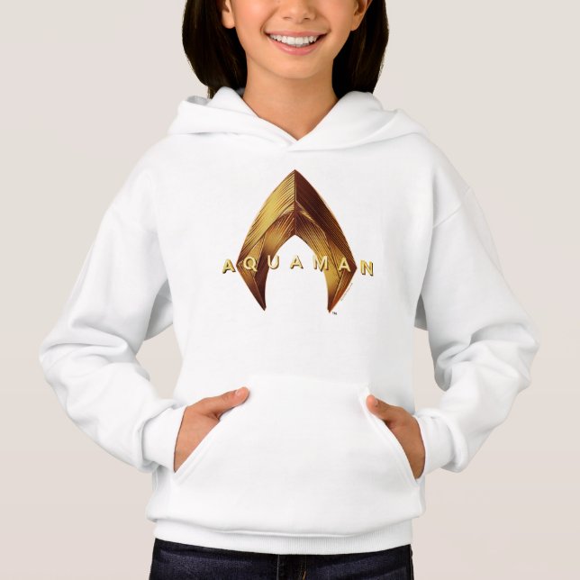 Aquaman | Golden Aquaman Logo Hoodie (Vorderseite)