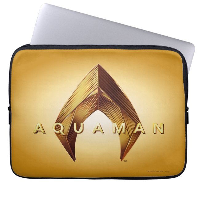 Aquaman | Golden Aquaman Logo Laptopschutzhülle (Vorderseite)
