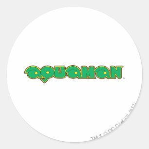 Aquaman Green Logo Runder Aufkleber