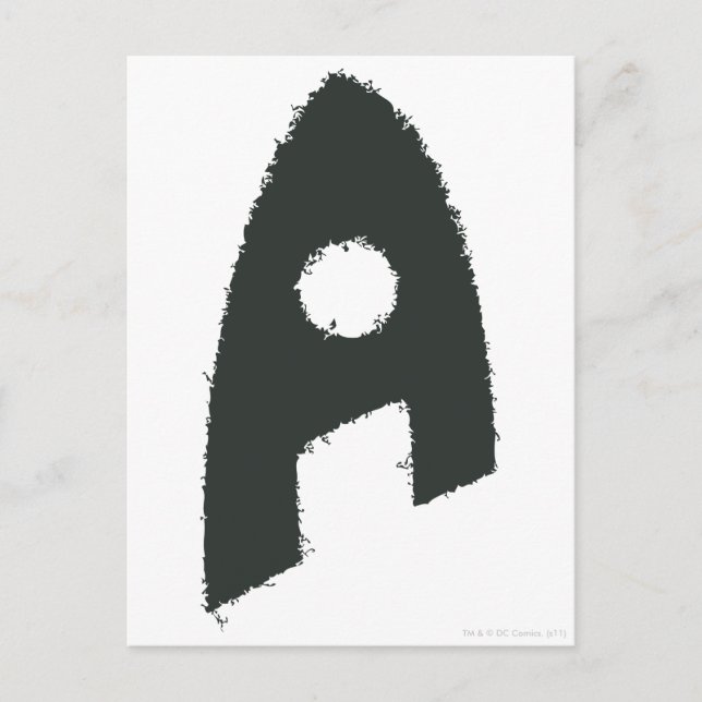 Aquaman Grunge "A" Postkarte (Vorderseite)