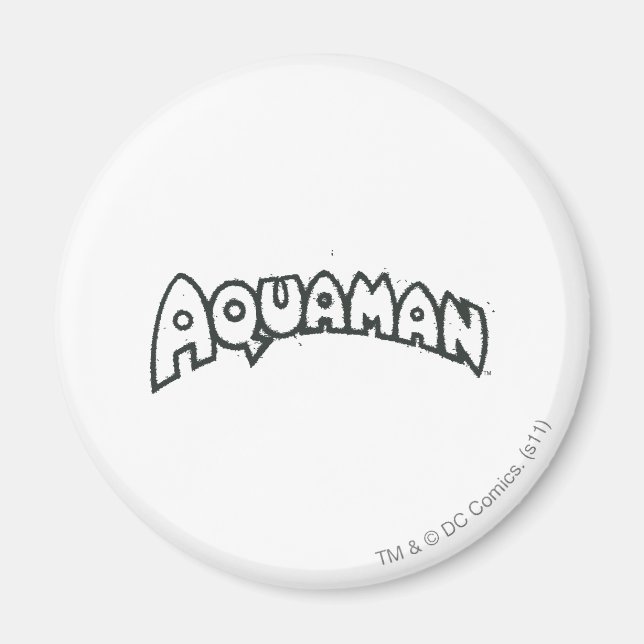 Aquaman Grunge Black Logo 2 Magnet (Vorne)