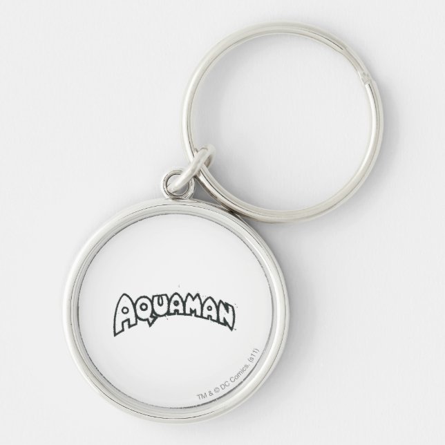 Aquaman Grunge Black Logo 2 Schlüsselanhänger (Vorne)