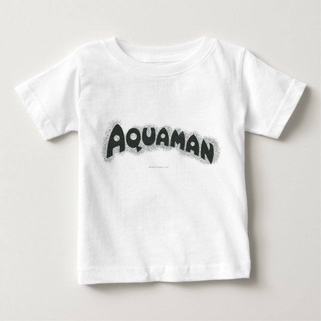 Aquaman Grunge Black Logo Baby T-shirt (Vorderseite)