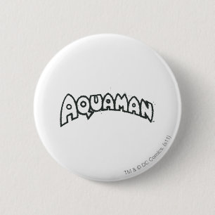 Aquaman Grunge Schwarzes Logo 2 Button