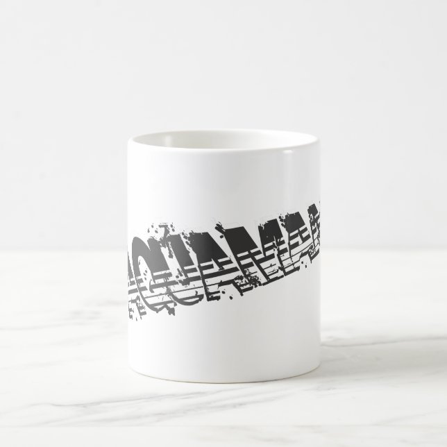 Aquaman Grunge Strip Logo Kaffeetasse (Mittel)