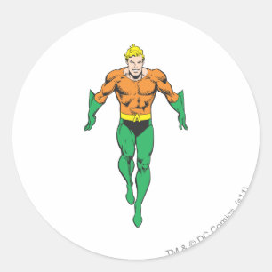 Aquaman läuft runder aufkleber