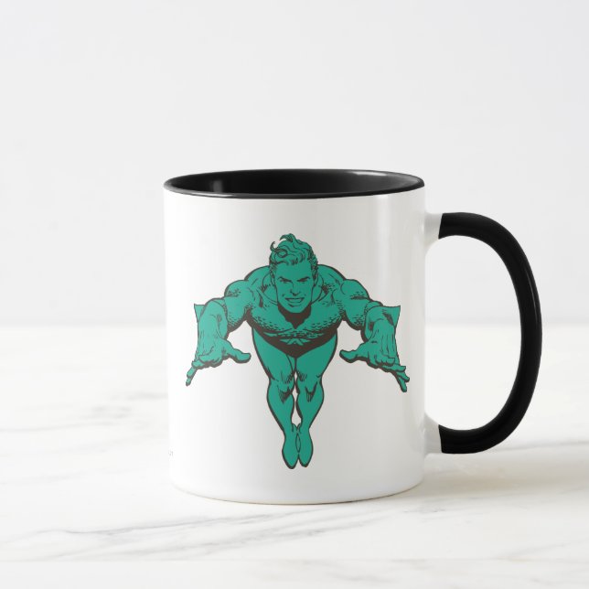 Aquaman Lunging Forward - Aquamarin Tasse (Rechts)