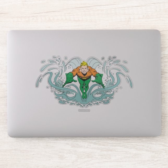 Aquaman Lunging Forward Aufkleber (Computer)