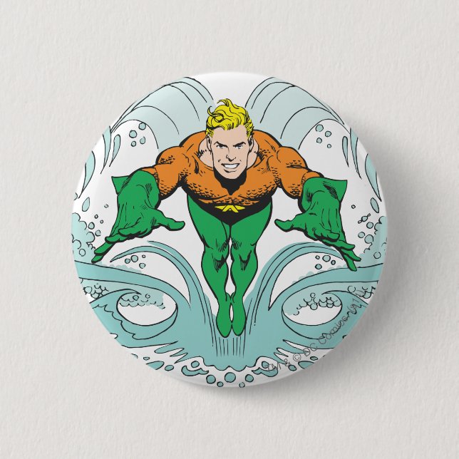 Aquaman Lunging nach vorne Button (Vorderseite)