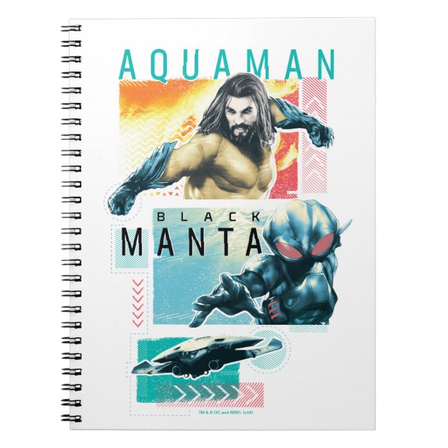 Aquaman | Modernist Aquaman & Black Manta Graphic Notizblock (Vorderseite)