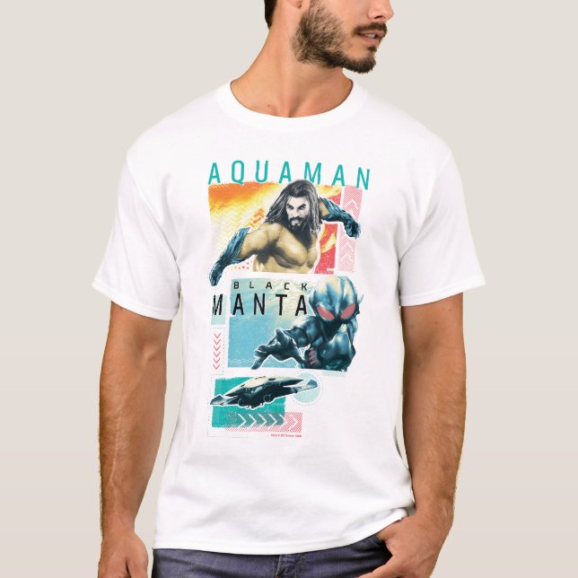 Aquaman | Modernist Aquaman & Black Manta Graphic T-Shirt (Vorderseite)