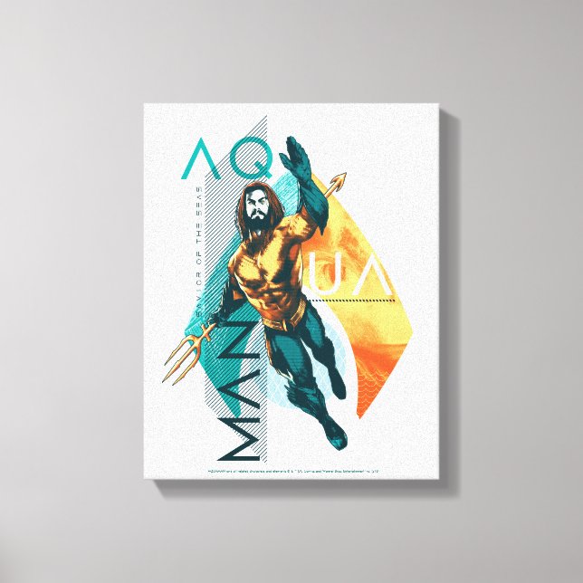 Aquaman Modernist Aquaman Leime Leinwanddruck (Vorderseite)