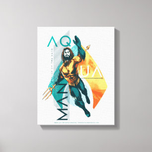 Aquaman   modernistische Aquaman Collage Leinwanddruck