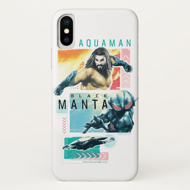 Aquaman | modernistisches Aquaman u. schwarze Case-Mate iPhone Hülle (Rückseite)