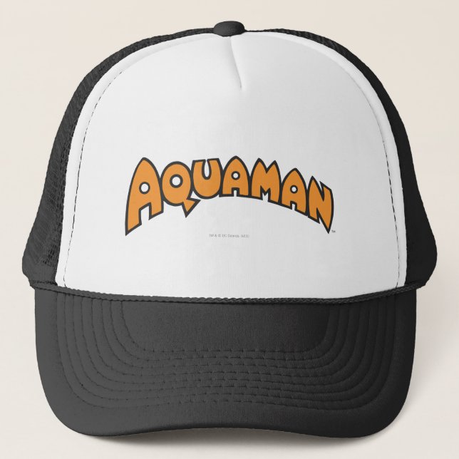 Aquaman Orange Logo Truckerkappe (Vorderseite)