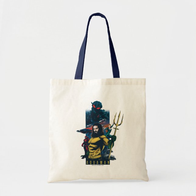 Aquaman | Orin, Mera und Black Manta Graphic Tragetasche (Vorne)