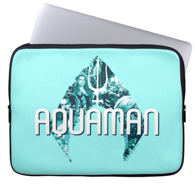 Aquaman | Orin, Meran, Orm & Black Manta in Symbol Laptopschutzhülle (Vorderseite)