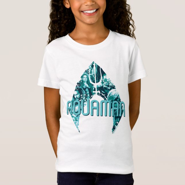 Aquaman | Orin, Meran, Orm & Black Manta in Symbol T-Shirt (Vorderseite)