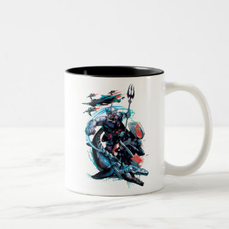 Aquaman | Orm, Schwarzer Manta, Tylosaur, & Schiff Zweifarbige Tasse