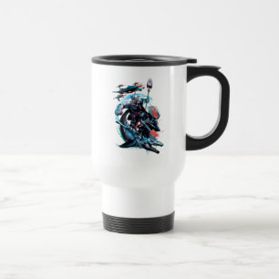 Aquaman Orm, schwarzer Manta, Tylosaur u. Reisebecher