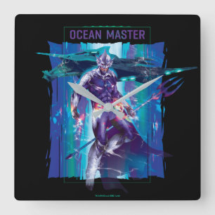 Aquaman   Ozean-Hauptkönig Orm Refracted Graphic Quadratische Wanduhr