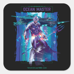 Aquaman Ozean-Hauptkönig Orm Refracted Graphic Quadratischer Aufkleber