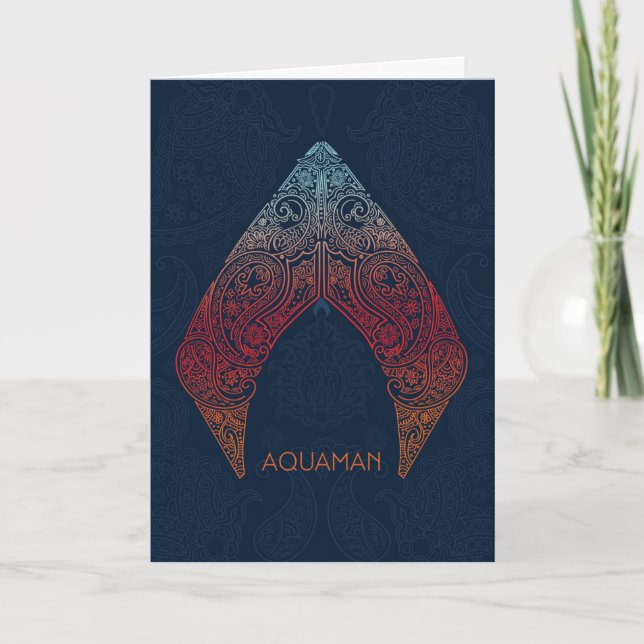 Aquaman | Paisley Aquaman Logo Karte (Vorderseite)
