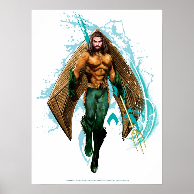 Aquaman | Prince Orin mit Aquaman-Logo Poster (Vorne)